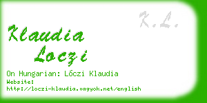klaudia loczi business card