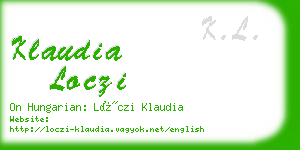 klaudia loczi business card